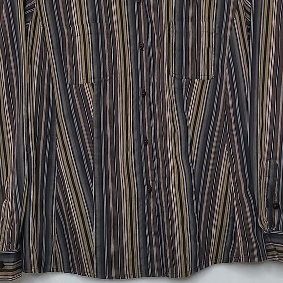 Voyage by Marina Rinaldi Stripe Button Down Shirt Size 25 - Picture 3 of 6